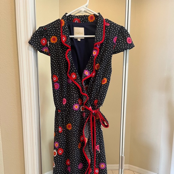 Modcloth Dresses & Skirts - Modcloth blue wrap floral dress